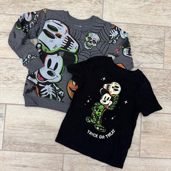 Disney Mickey Halloween Sweatshirt and Tee 4T - Picture 1 of 1